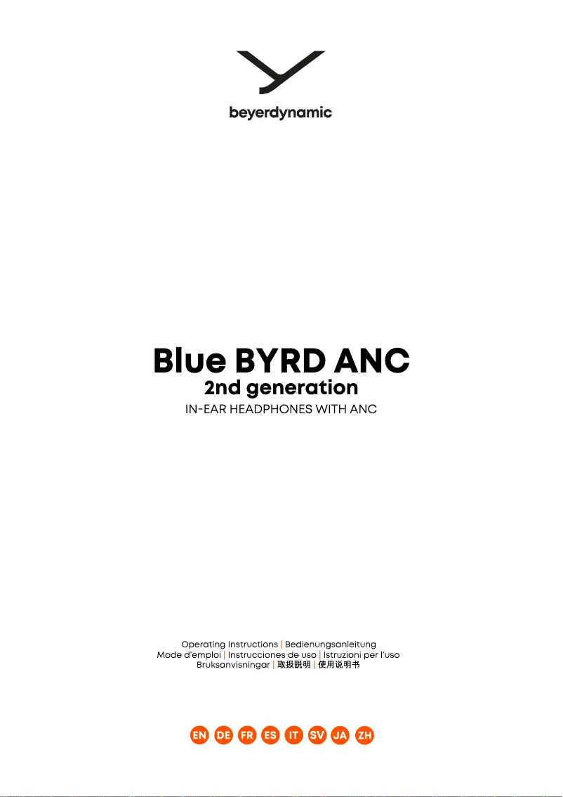 Image de la première page du manuel de l'appareil Blue BYRD ANC