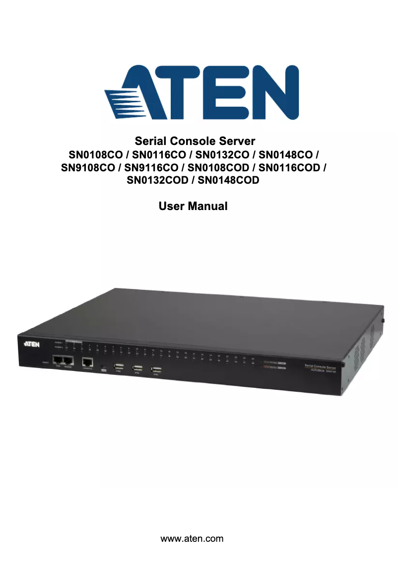 Page n°1 - Manuel utilisateur ATen SN0116CO-AX-U