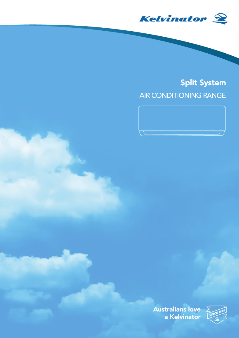 Page 1 de la notice Brochure Kelvinator KSD90HWJ