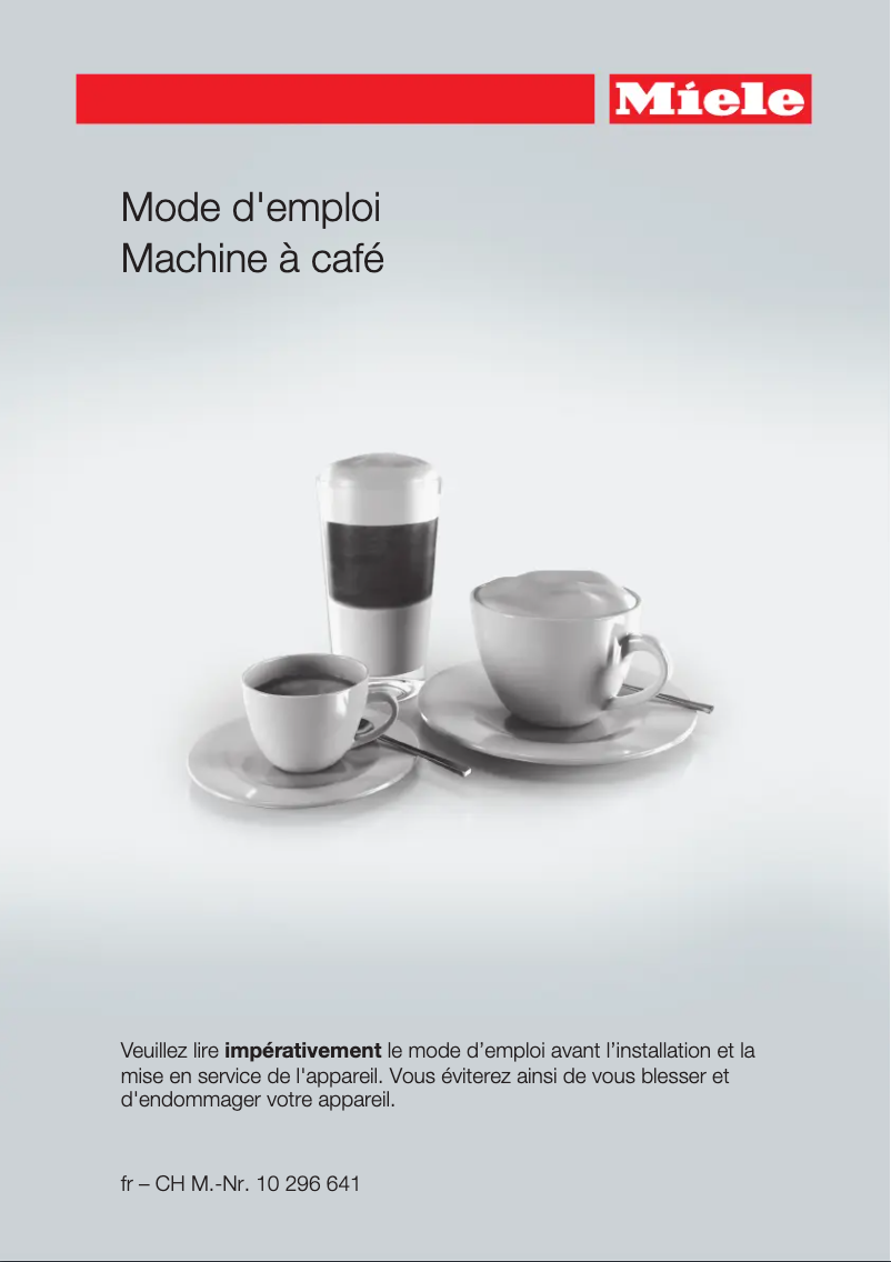 Image de la première page du manuel de l'appareil CM 7500