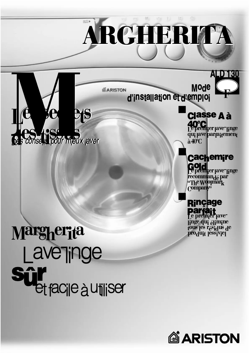 Page 1 de la notice Manuel utilisateur Hotpoint Ariston ALD 130