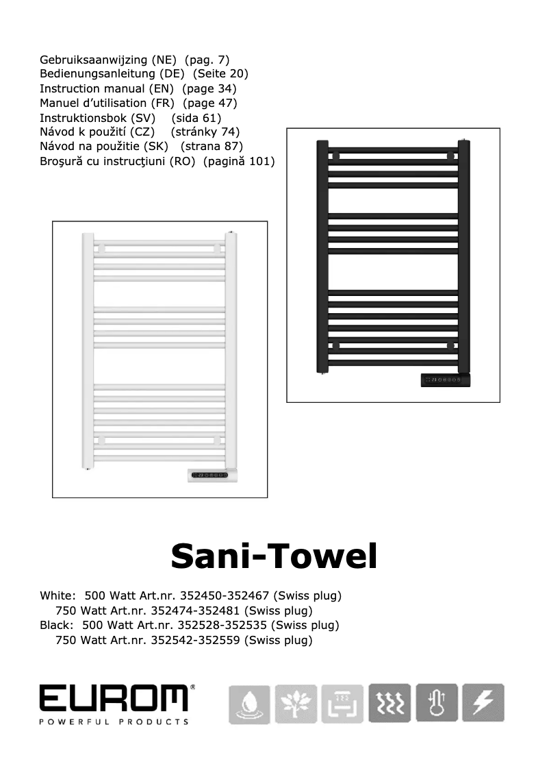 Image de la première page du manuel de l'appareil Sani Towel 500