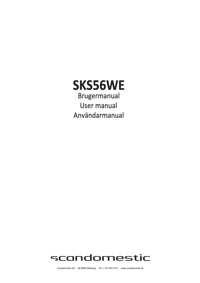 Image de la première page du manuel de l'appareil SKS56WE