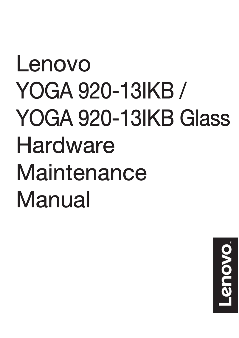 Page 1 de la notice Manuel utilisateur Lenovo Yoga 920