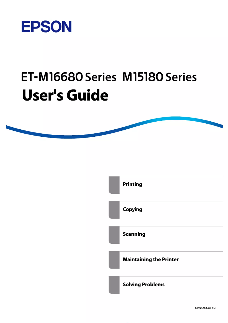 Image de la première page du manuel de l'appareil EcoTank M15188