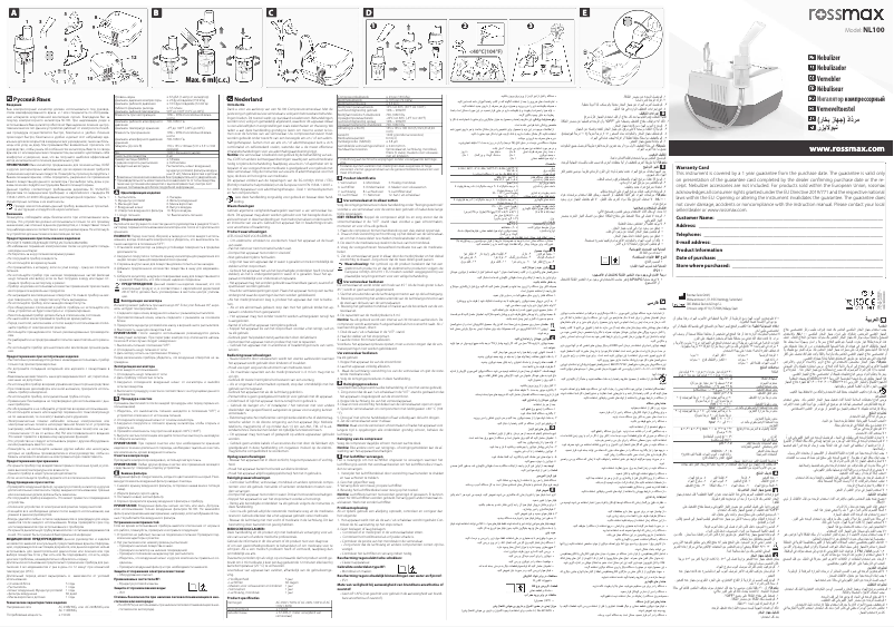 Page 1 de la notice Manuel utilisateur Rossmax NL100