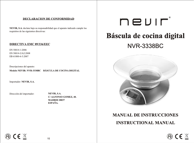First page image of the manual for NVR-3338 BC