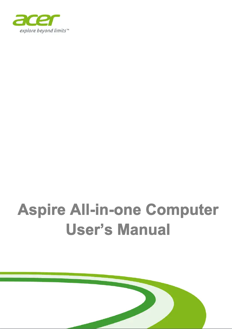 Page n°1 - Manuel utilisateur Acer Aspire C22-760