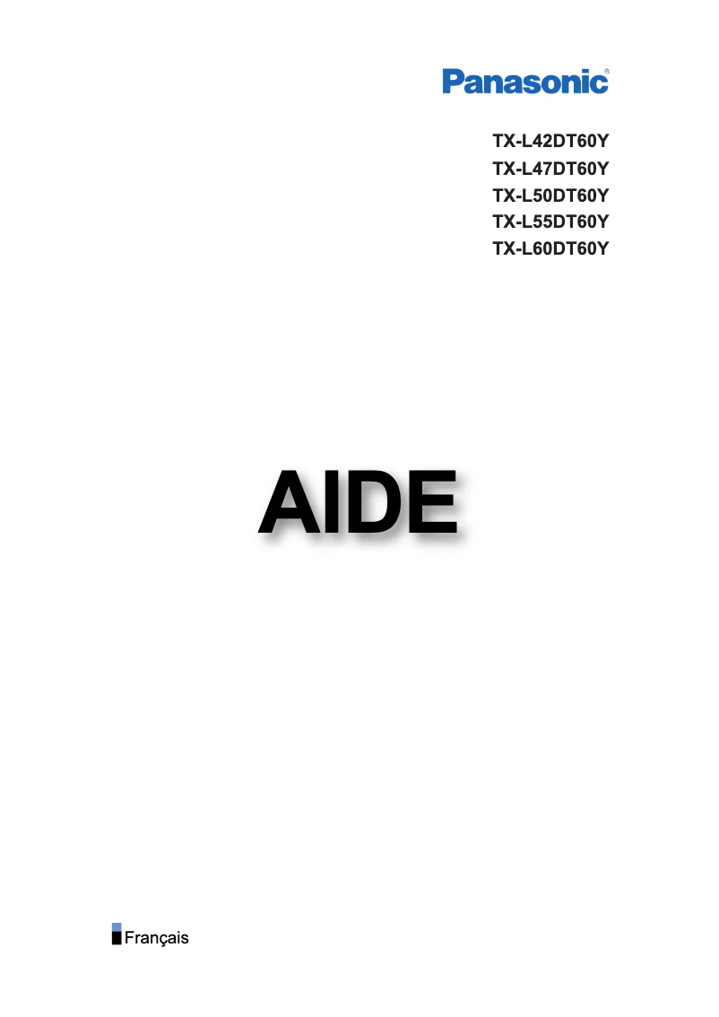 Page 1 de la notice Manuel utilisateur Panasonic Viera TX-L60DT60Y