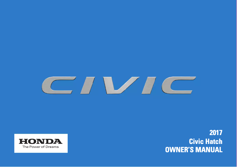 Página 1 del manual Manual de usuario Honda Civic Hatchback (2017)