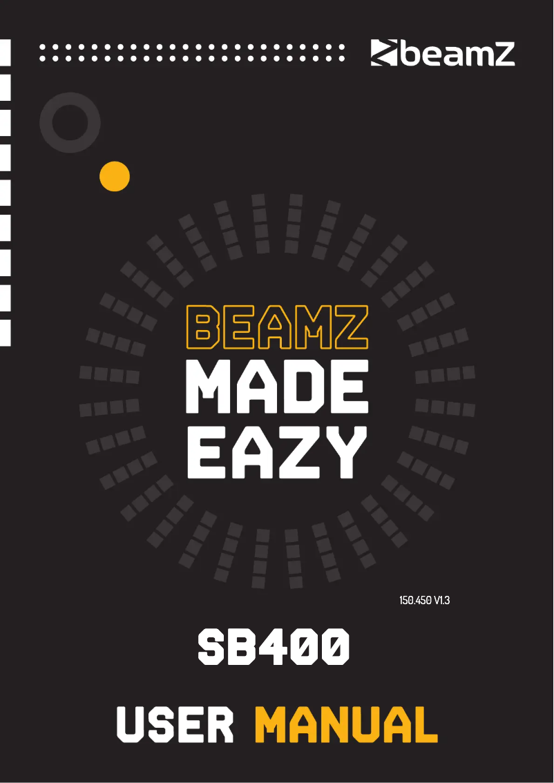 Page n°1 - Manuel utilisateur BeamZ SB400