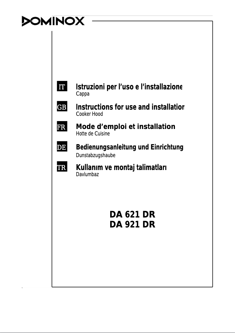 Image de la première page du manuel de l'appareil DA 921 DR