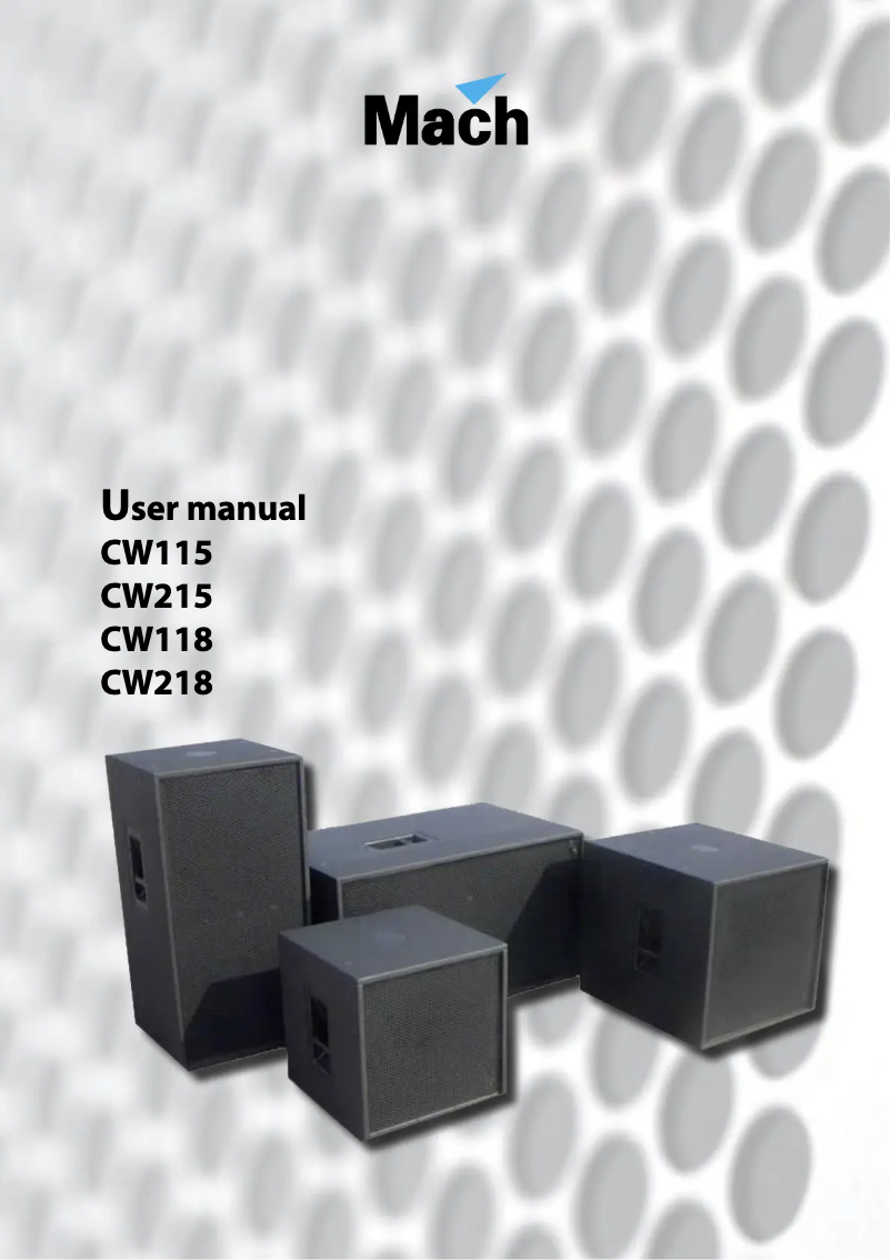 Page n°1 - Manuel utilisateur Martin Mach CW118