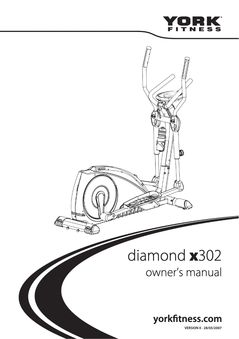 Page 1 de la notice Manuel utilisateur York Fitness Diamond X302