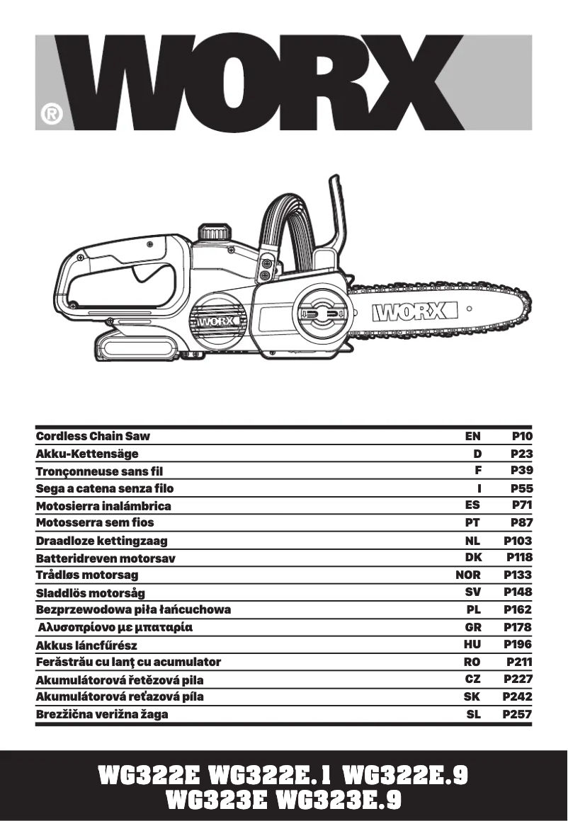 Page n°1 - Manuel utilisateur Worx WG322E.9