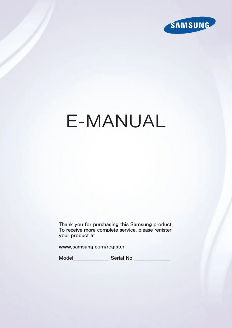 Image de la première page du manuel de l'appareil UE48H6475SU