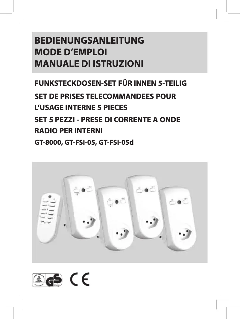 Image de la première page du manuel de l'appareil GT-FSI-05