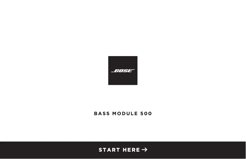 Image de la première page du manuel de l'appareil Bass Module 500