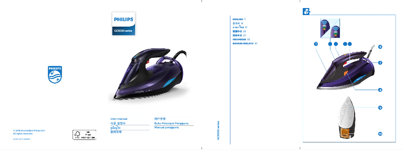 Page n°1 - Manuel utilisateur Philips Azur Elite GC5030