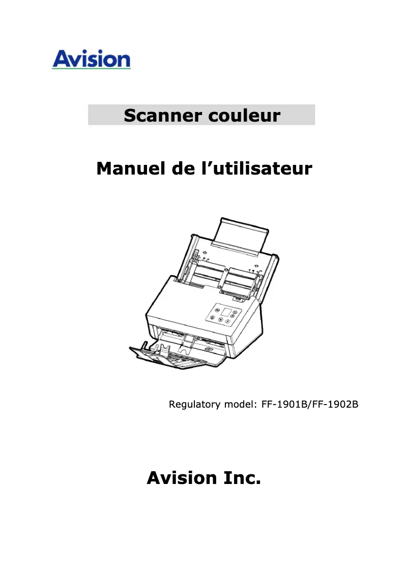 Page 1 de la notice Manuel utilisateur Avision AD370WN