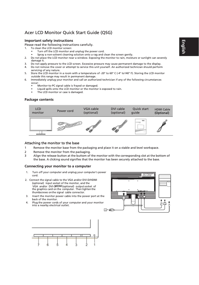 Página 1 del manual Manual de usuario Acer K242HLD