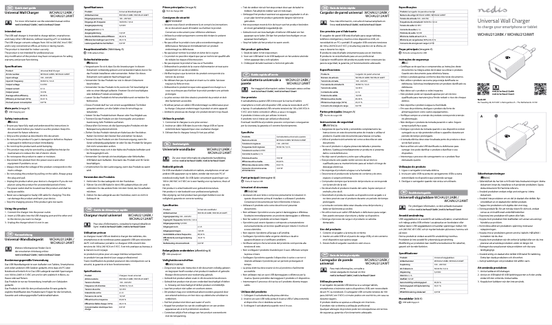 Page 1 de la notice Manuel utilisateur Nedis WCHAU212ABK