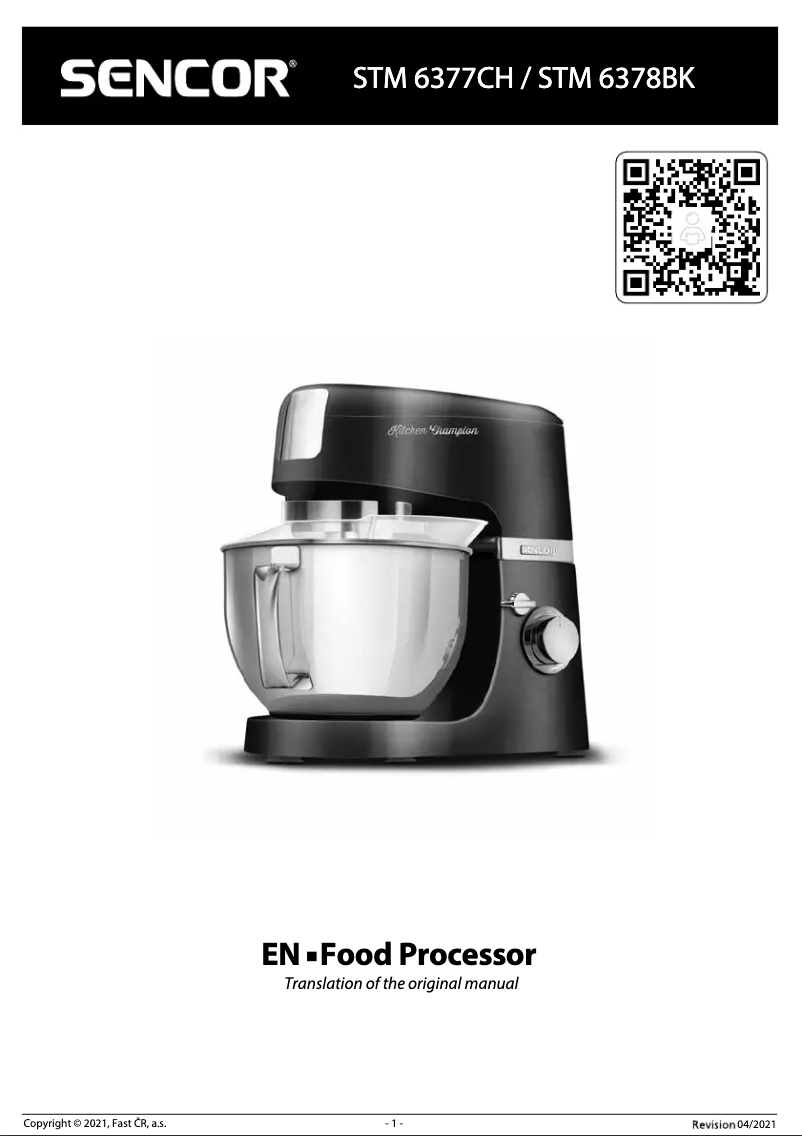 Page n°1 - Manuel utilisateur Sencor STM 6378BK