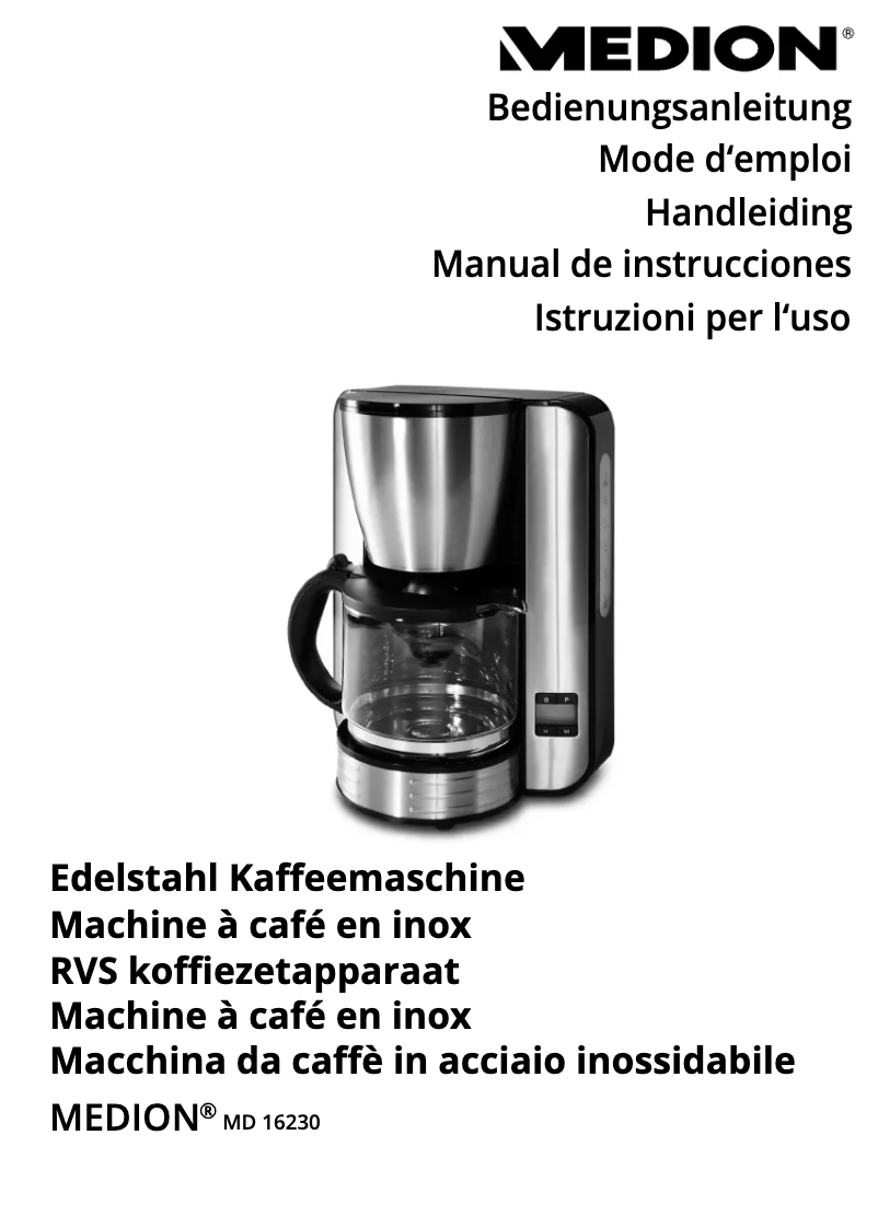 Image de la première page du manuel de l'appareil MD 16230