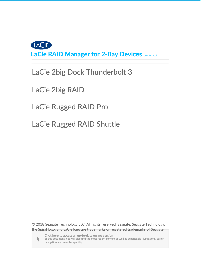 Page n°1 - Manuel utilisateur Seagate 2big RAID