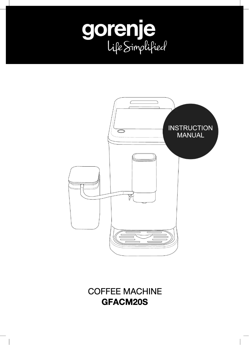 Image de la première page du manuel de l'appareil GFACM20S