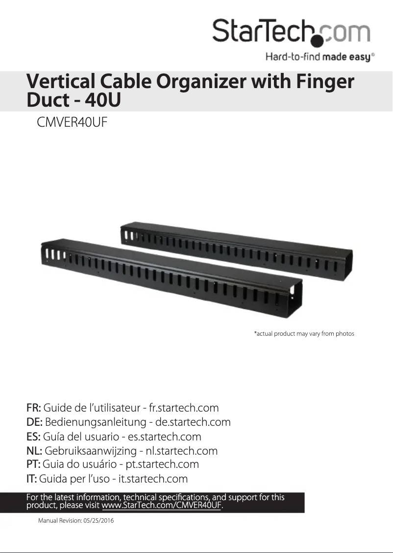 Page n°1 - Manuel utilisateur StarTech.com CMVER40UF