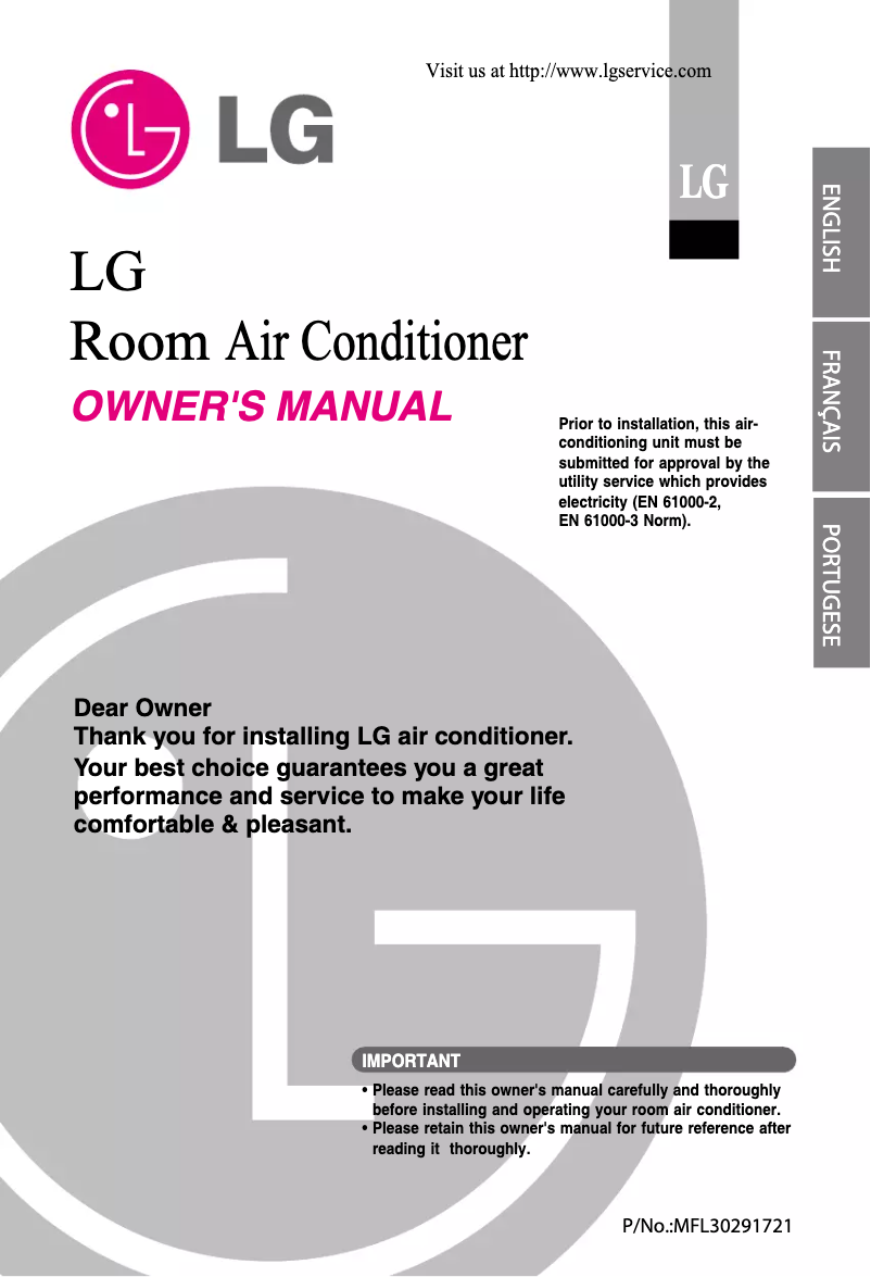 Page 1 de la notice Manuel utilisateur LG HSNC1264FM6