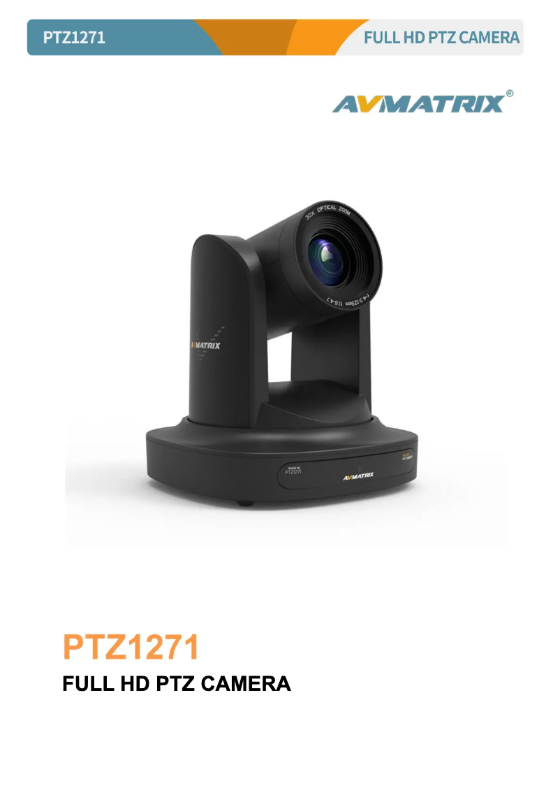 Página 1 del manual Manual de usuario AVMATRIX PTZ1271