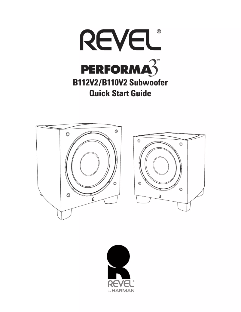 Page n°1 - Manuel utilisateur Revel Performa3 B110v2