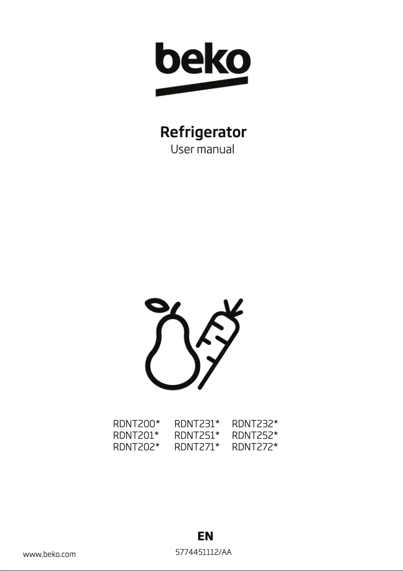 Image de la première page du manuel de l'appareil RDNT271I50S KE