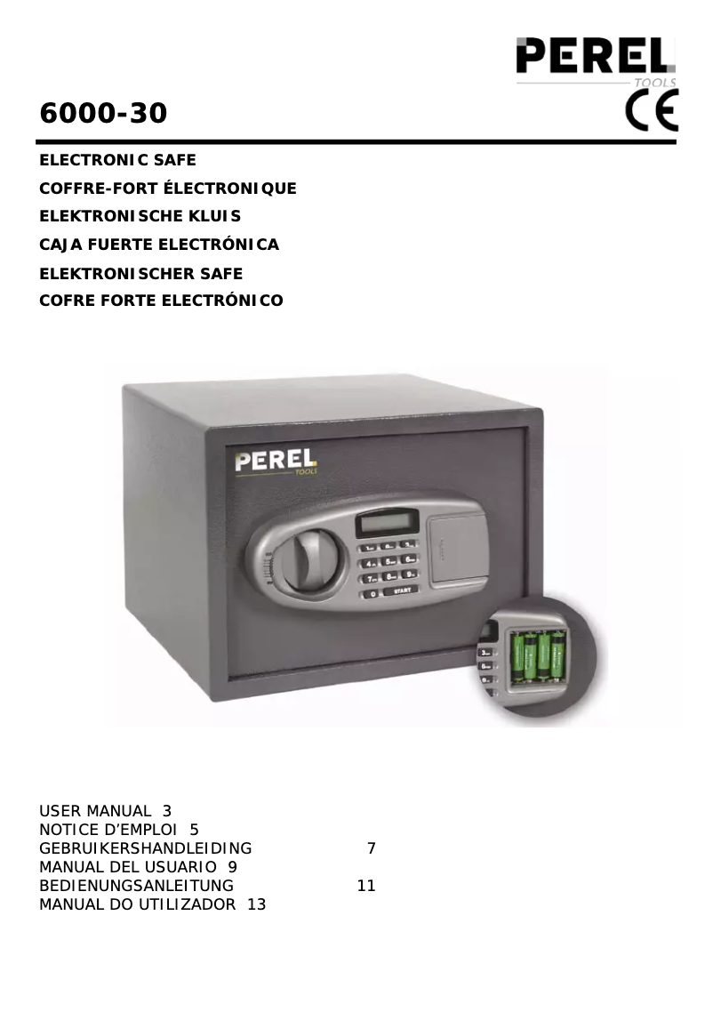 Page 1 de la notice Manuel utilisateur Perel 6000-30
