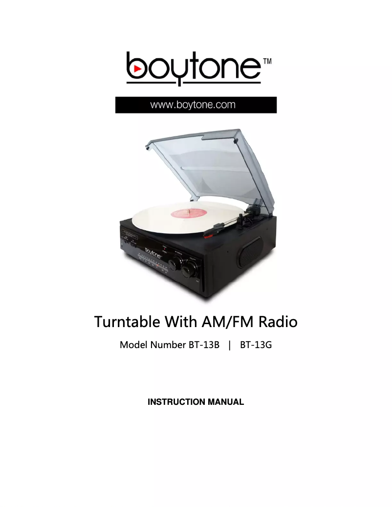 Image de la première page du manuel de l'appareil BT-13B