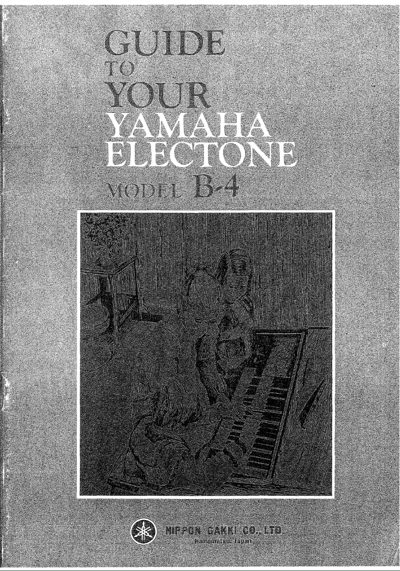 Page 1 de la notice Manuel utilisateur Yamaha Electone B-4
