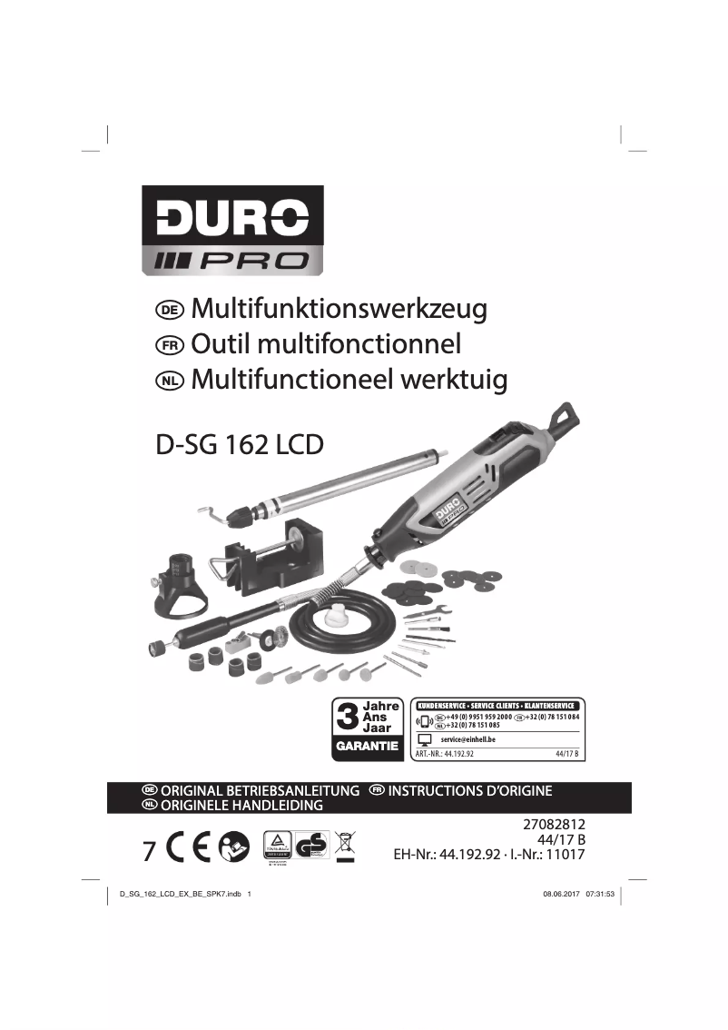 Página 1 del manual Manual de usuario DURO D-SG 162 LCD