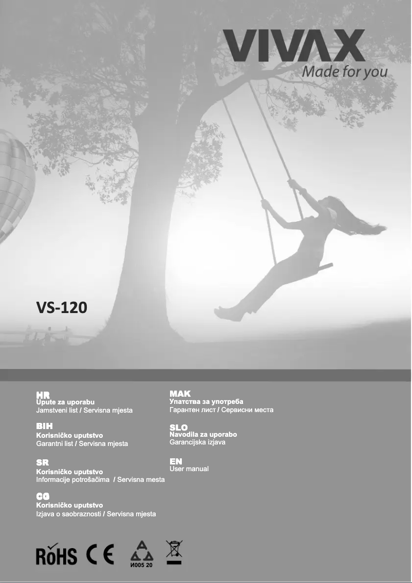 Image de la première page du manuel de l'appareil VS-110