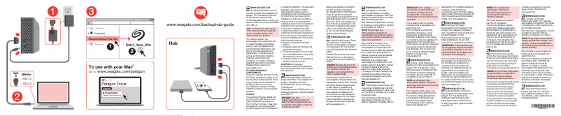 Page 1 de la notice Guide de démarrage rapide Seagate Backup Plus Hub