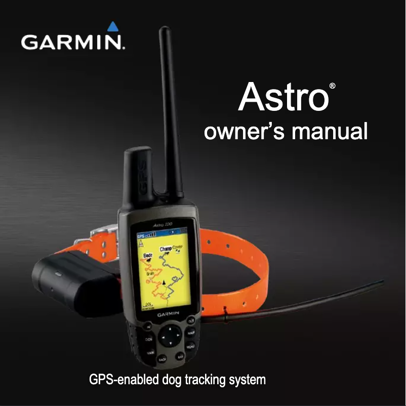 Page n°1 - Manuel utilisateur Garmin Astro 220