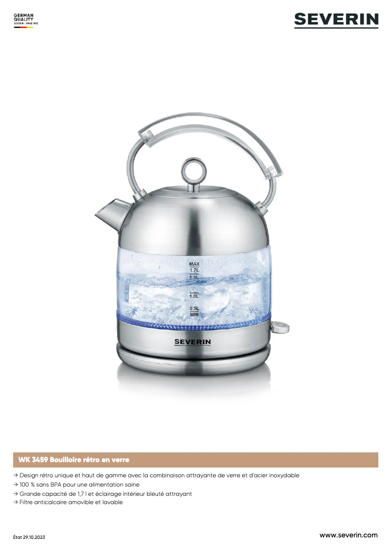 Image de la première page du manuel de l'appareil WK 3459