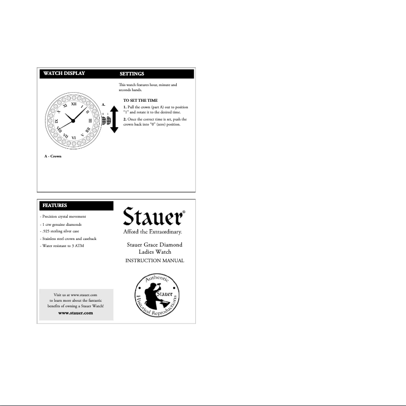 Page 1 de la notice Manuel utilisateur Stauer 38976