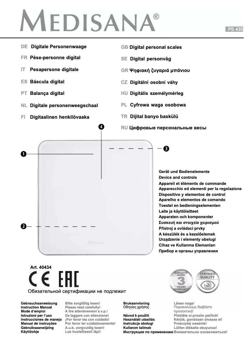 Image de la première page du manuel de l'appareil PS 436