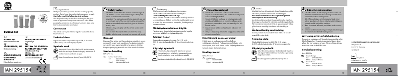 Page 1 de la notice Manuel utilisateur Playtive IAN 295154