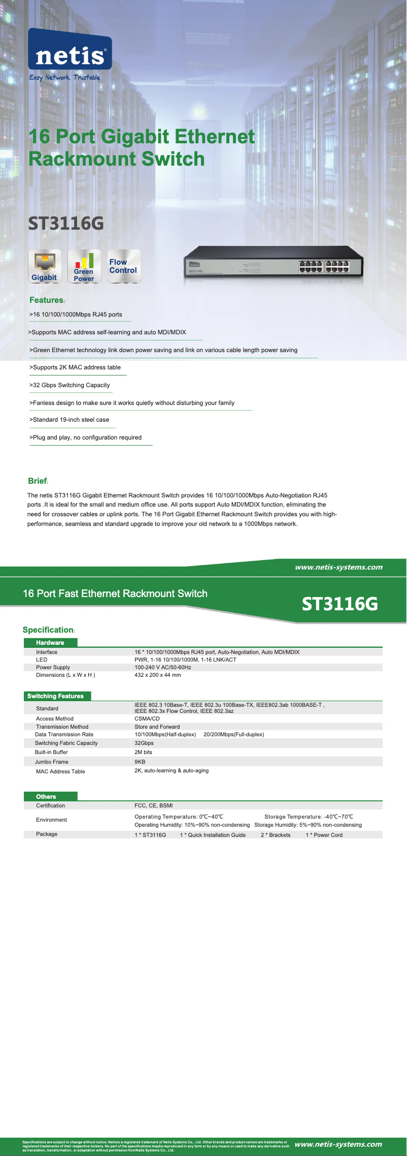 Page n°1 - Manuel utilisateur Netis ST3116G