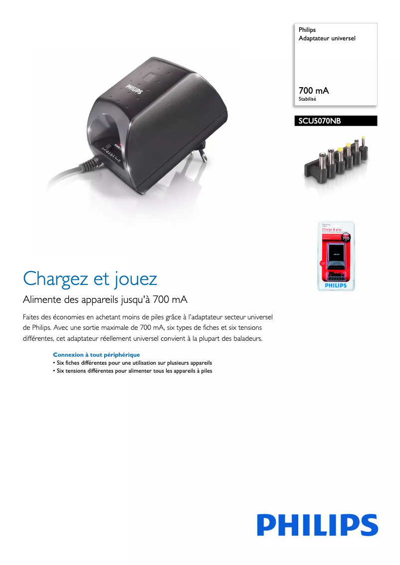 Image de la première page du manuel de l'appareil SCU5070NB