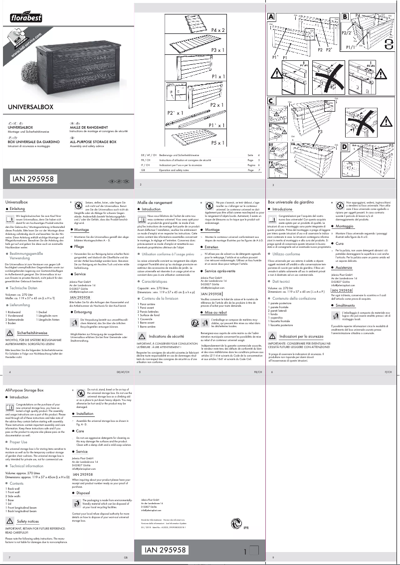 Imagen de la primera página del manual del dispositivo IAN 295958