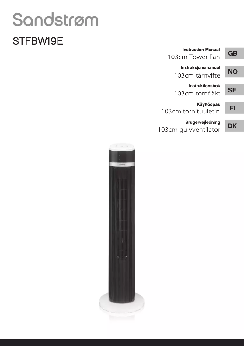 Image de la première page du manuel de l'appareil STFBW19E